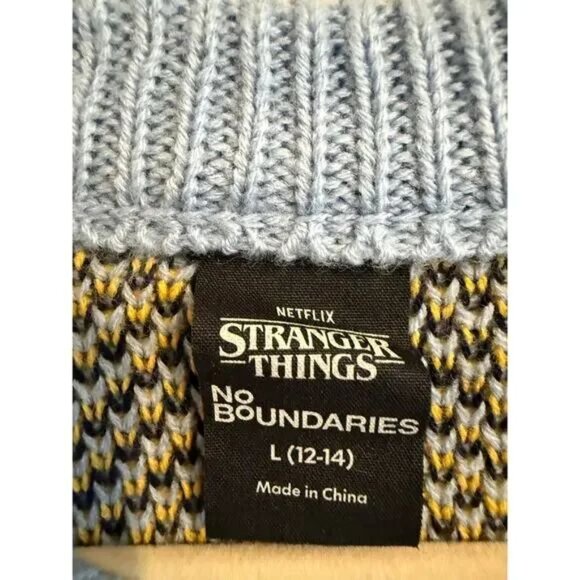 Stranger Things Scottie Dog Blue Sweater Large L - Picture 6 of 7